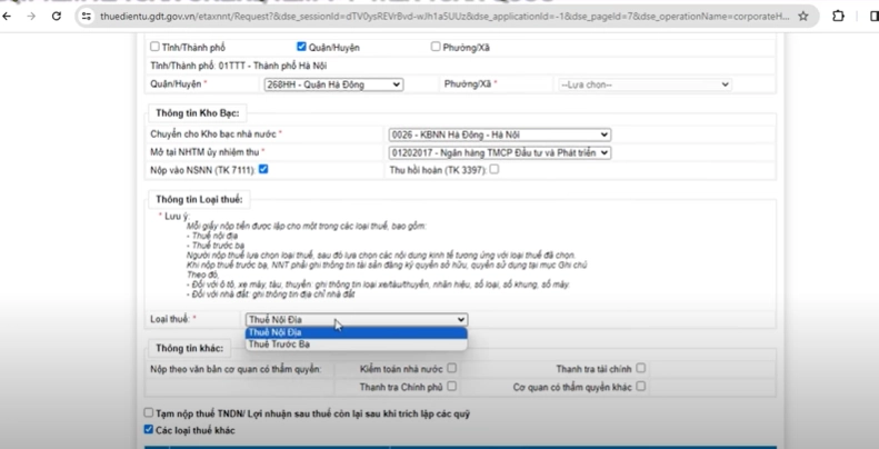 Cách nộp thuế môn bài online từng bước 06