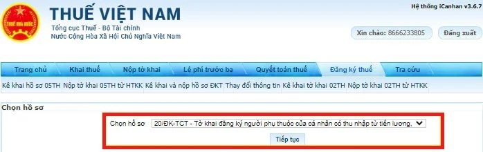 Hướng dẫn cách đăng ký người phụ thuộc 03