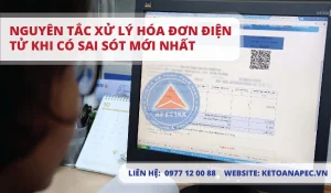 Nguyên tắc xử lý hóa đơn điện tử khi có sai sót mới nhất