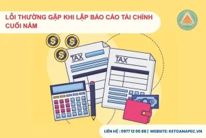 Hình ảnh Kế toán lập báo cáo tài chính cuối năm trên máy tính