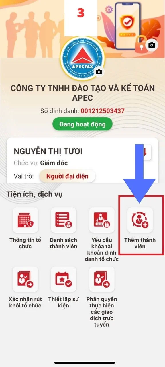 Hướng dẫn phân quyền kế toán trên VneID