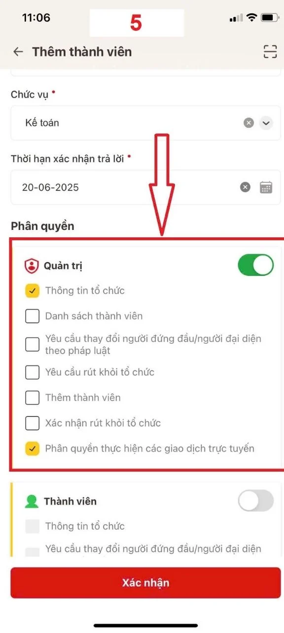 Hướng dẫn phân quyền kế toán trên VneID