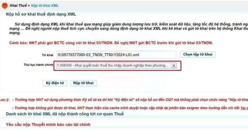 Mục "Thủ tục hành chính" chọn mã thủ tục: 1.008346