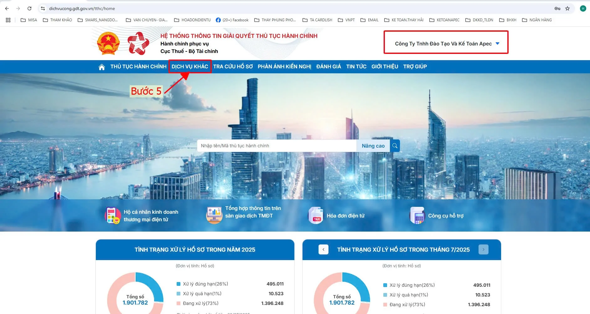 Bước 5 hướng dẫn nộp báo cáo