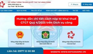 cách nộp tờ khai thuế GTGT