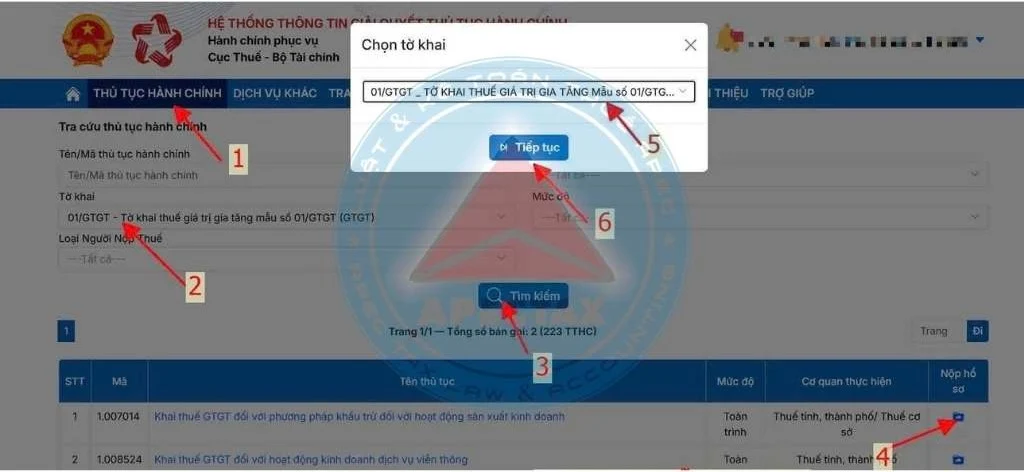cách nộp tờ khai thuế GTGT