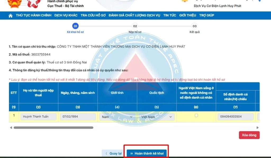 Hướng dẫn đăng ký mã số thuế