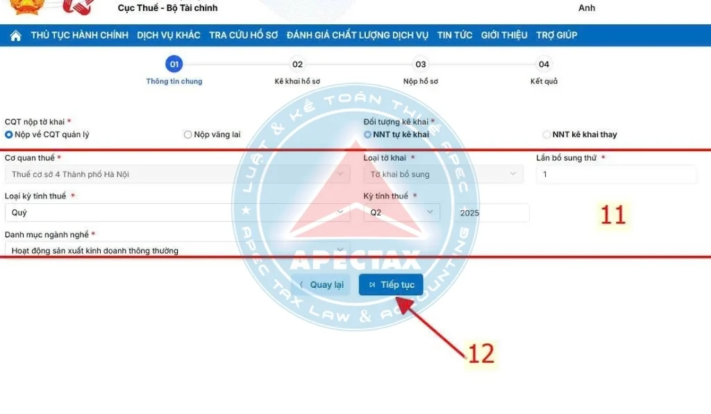 Hướng dẫn khai bổ sung tờ khai thuế GTGT