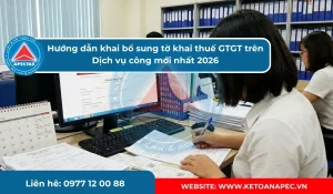 Hướng dẫn khai bổ sung tờ khai thuế GTGT