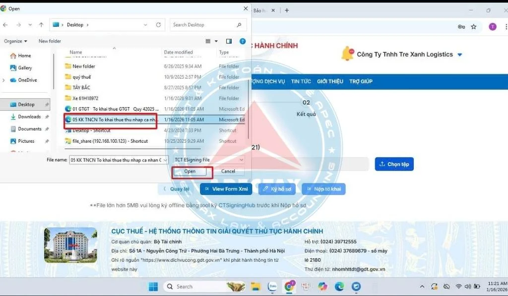 Hướng dẫn nộp tờ khai thuế thu nhập cá nhân