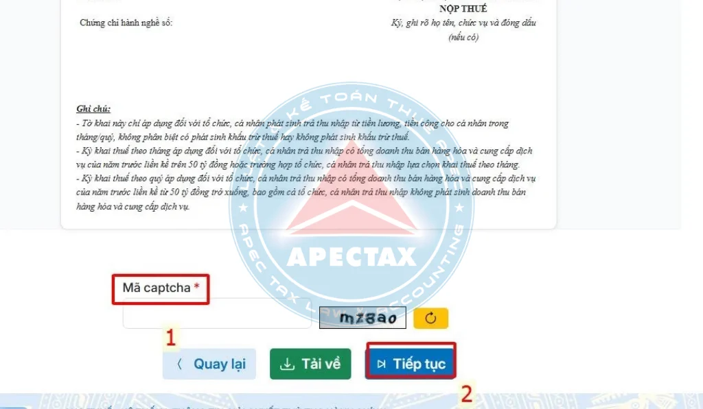 nộp và xử lý lỗi khi nộp Tờ khai thuế TNCN