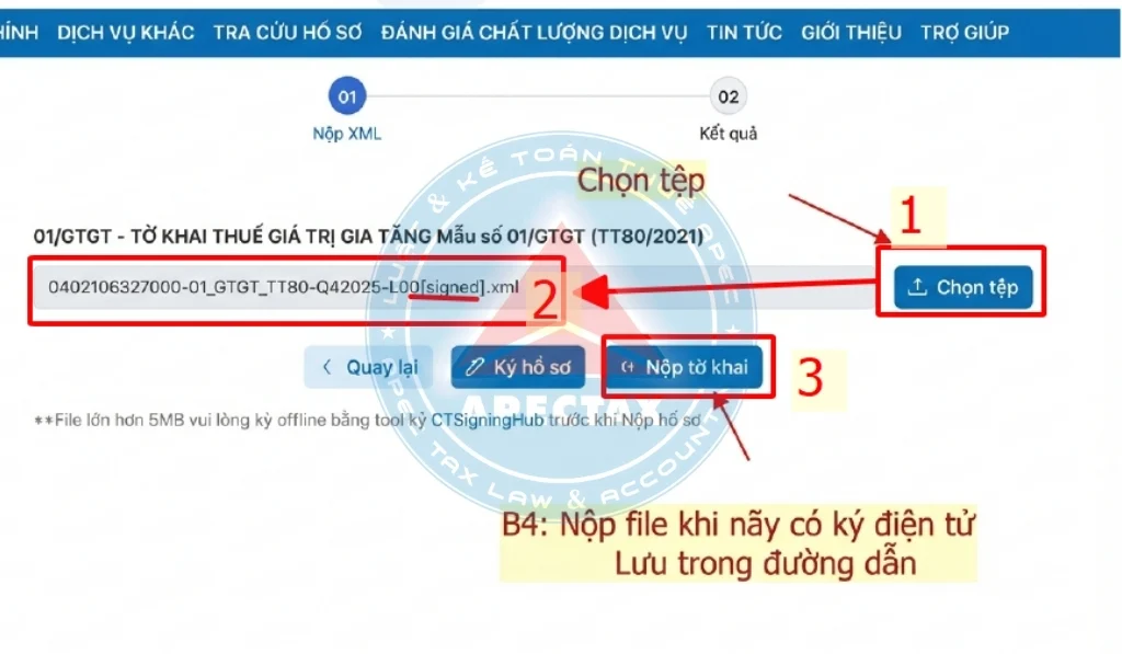 xử lý các lỗi nộp tờ khai trên dịch vụ công