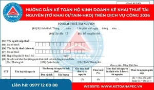 kế toán hộ kinh doanh kê khai thuế tài nguyên