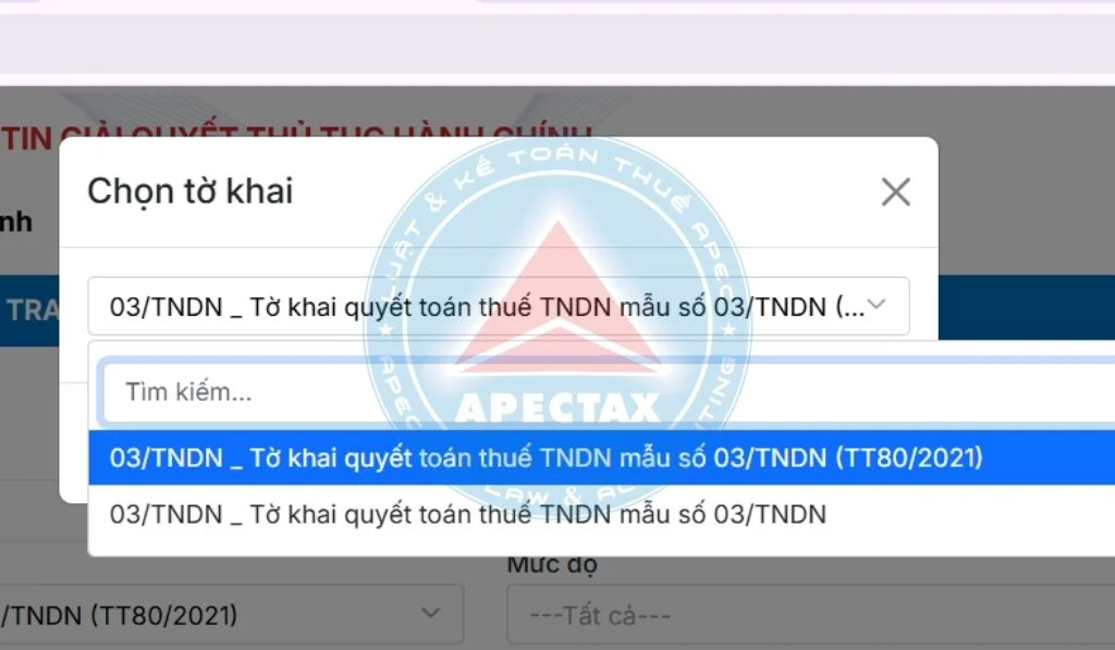 nộp Tờ khai 03/TNDN và Báo cáo tài chính