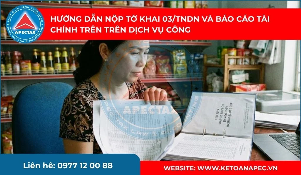 nộp Tờ khai 03/TNDN và Báo cáo tài chính