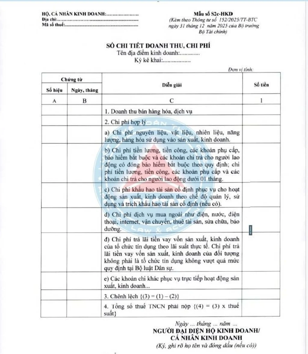cách ghi sổ kế toán hộ kinh doanh